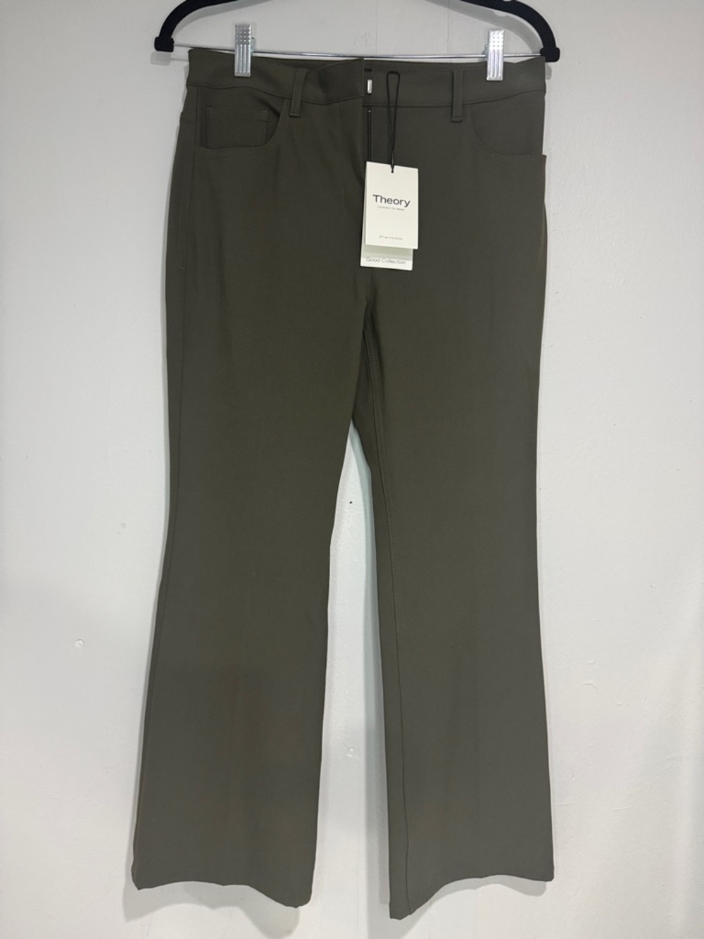 Theory Olive Pants cropped.